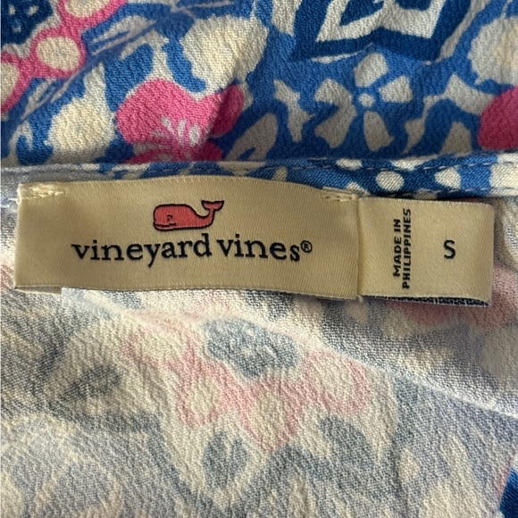 Vineyard Vines Bloom Floral Blue and Pink Women's Top. Size S - Picture 10 of 12